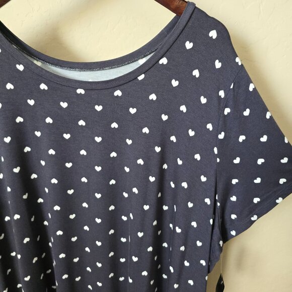 Torrid Gray Heart Slim Fit Super Soft Knit Tee Shirt - Picture 10 of 15